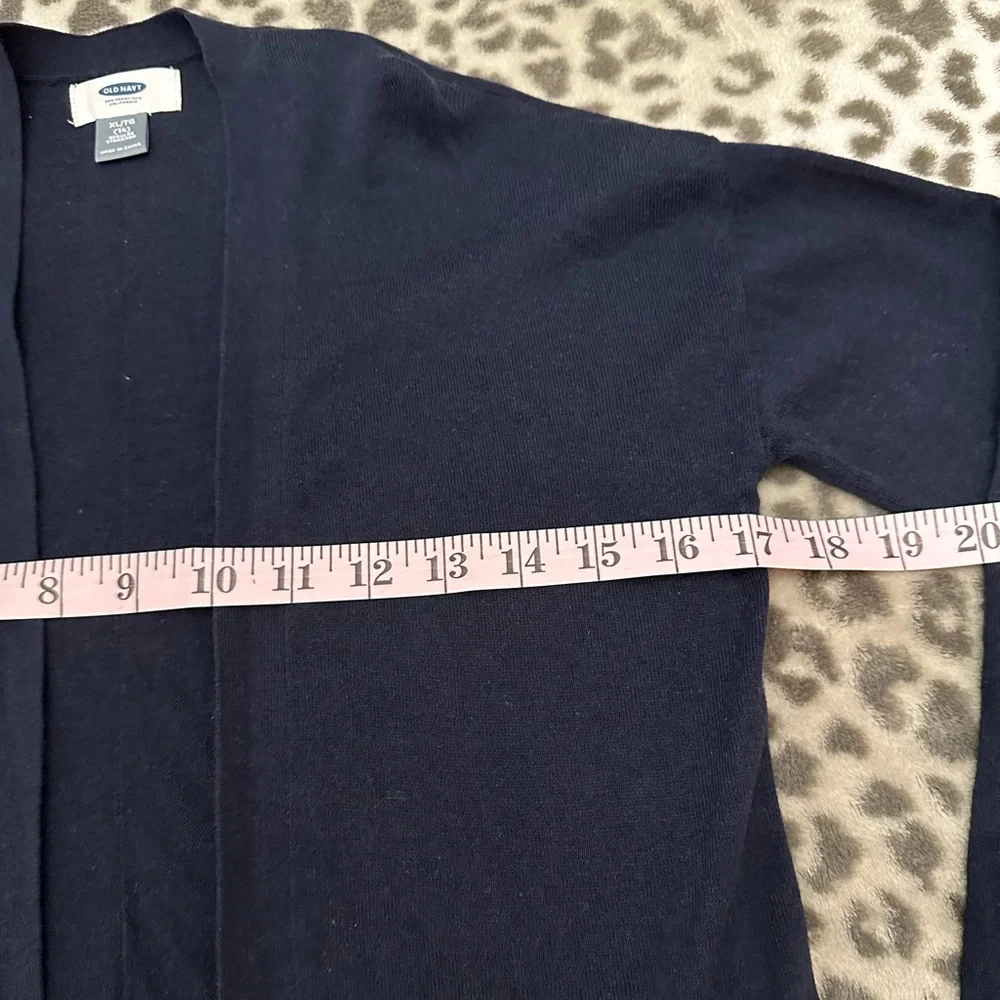 Old Navy Open Front Cardigan Sweater in Navy Blue Size XL 14 Girls